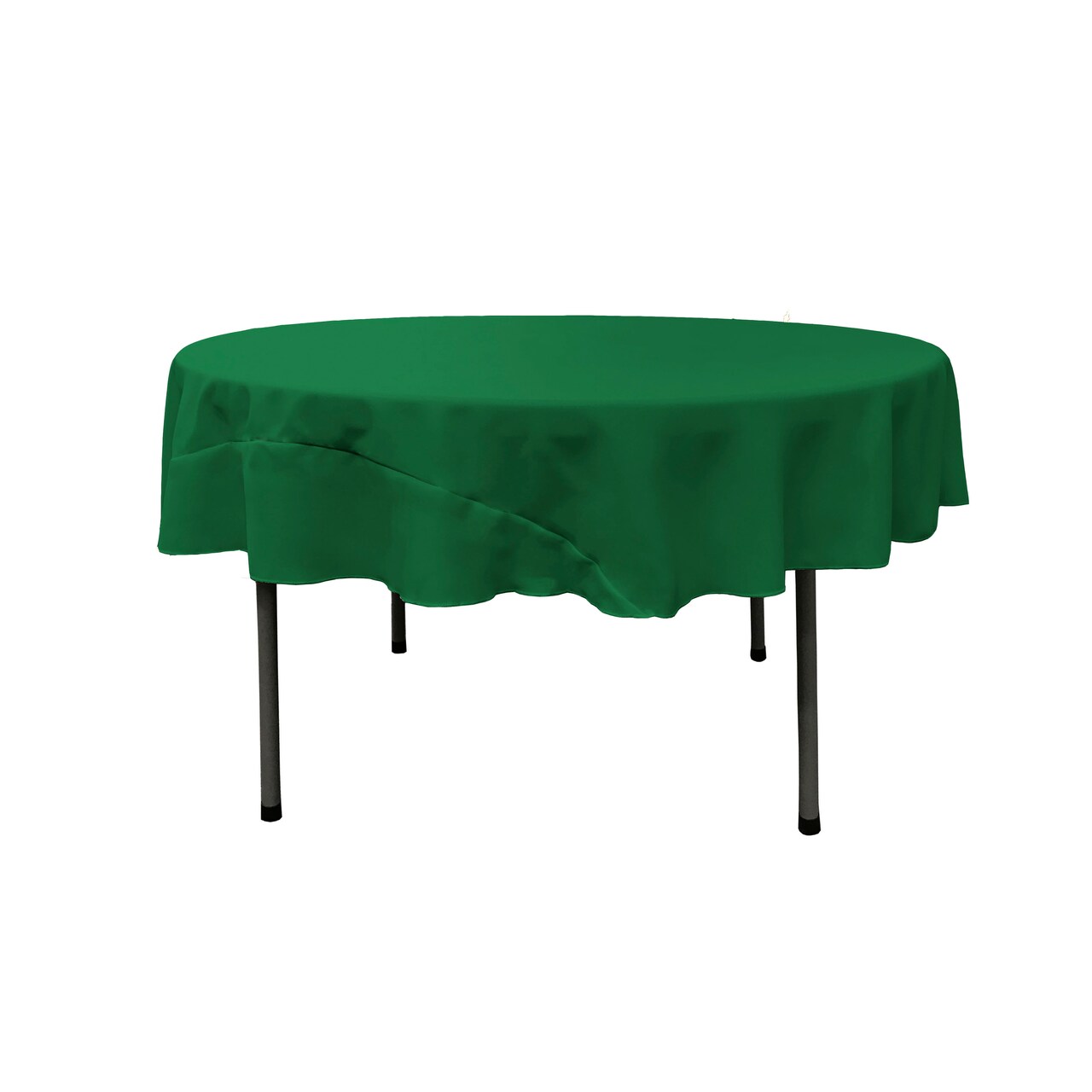 72-Inch Round Tablecloth 100% Polyester Poplin Wrinkle Resistant Durable Cover